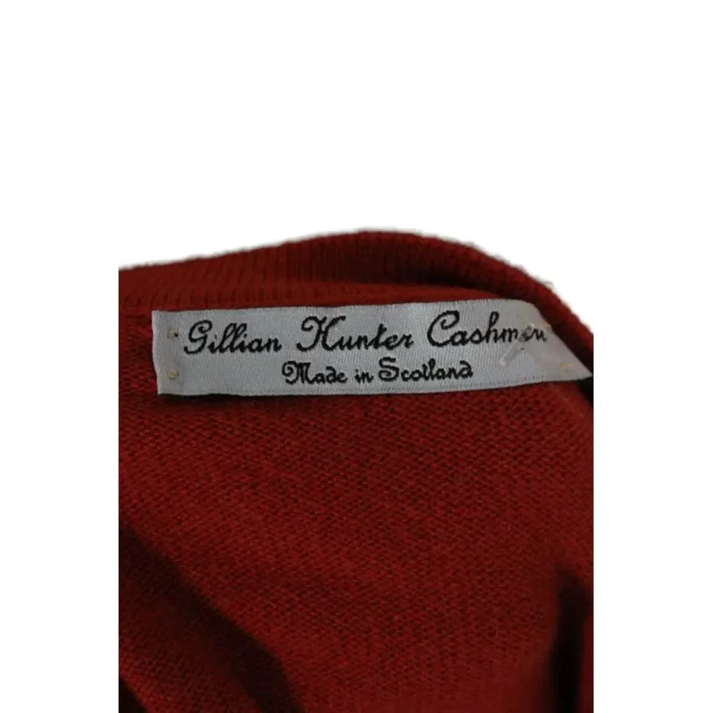 Gillian Hunter Cashmere Womens Red Cashmere Pullover Sweater Crew Neck Size XL_6
